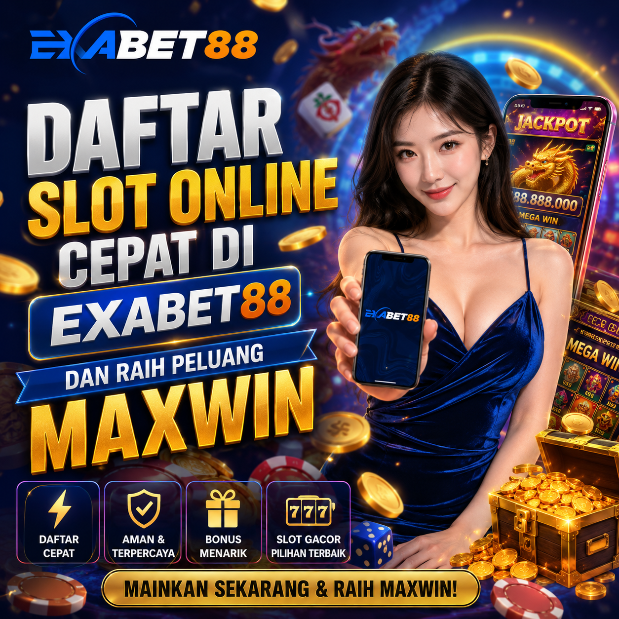 Daftar Slot Online Cepat di EXABET88 dan Raih Peluang Maxwin
