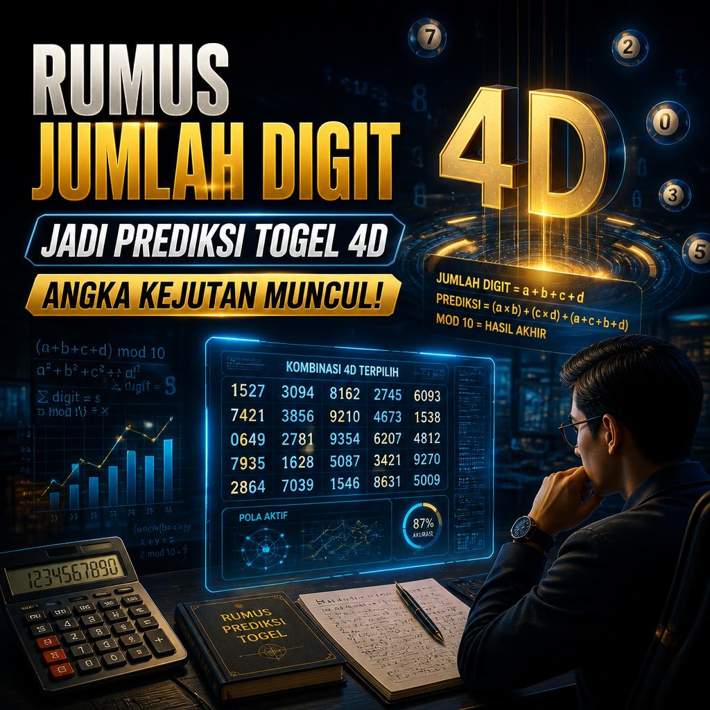 Rumus Jumlah Digit Jadi Prediksi Togel 4D, Angka Kejutan Muncul!